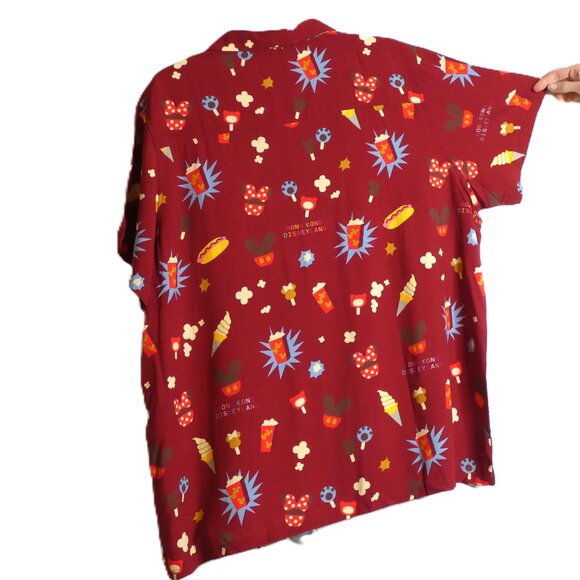 Disneyland Shirt Size XL Hong Kong Maroon Red Matching FAMILY Vacation Tops NWT - Picture 4 of 10
